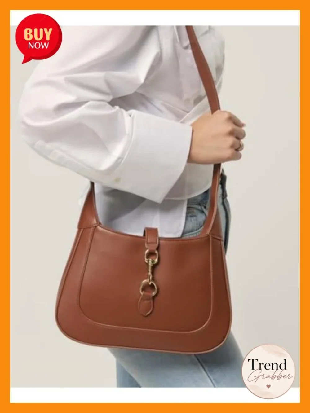 Small Vegan Leather Hobo Shoulder Bag with Detachable Strap